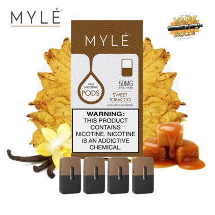 MYLE POD V4 SWEET TOBACCO: A harmonious blend of sweet and tobacco flavors in a convenient vape pod