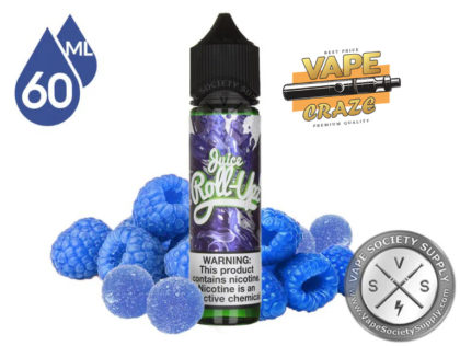 Roll Upz Blue Raspberry Vape: Savor the unique and authentic taste of this candy-infused e-juice