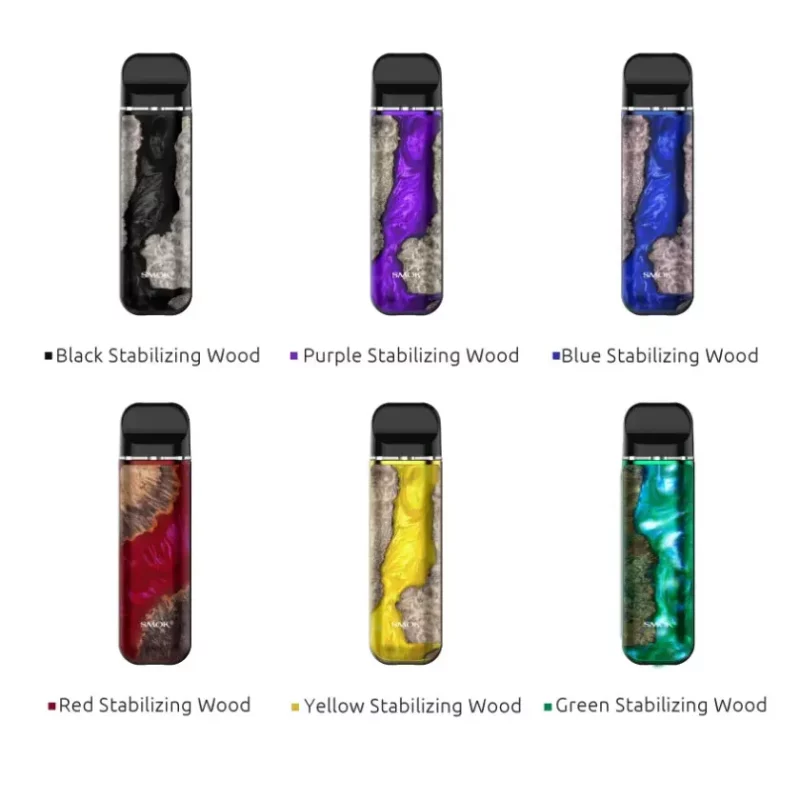 "SMOK NOVO 2 Wood Color Kit: Provides smooth mouth-to-lung draws for a satisfying vape"