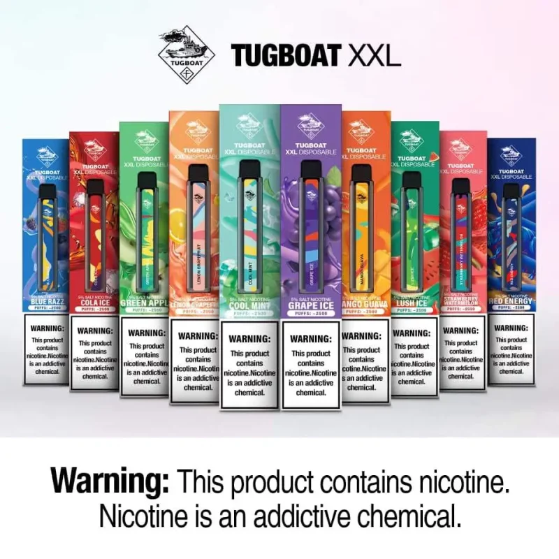 Tugboat XXL 2500 Puffs Disposable: Dive into extended vaping satisfaction