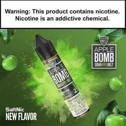 VGOD SaltNic Apple Bomb E-Liquid: Immerse yourself in the explosion of crisp apple flavor with every vape