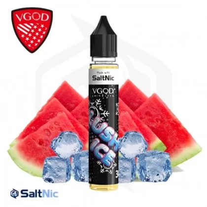 VGOD SaltNic Lush Ice E-Liquid: Immerse yourself in the refreshing fusion of watermelon and menthol with every vape