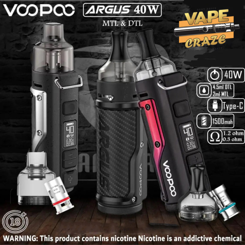 "Voopoo Argus 40W Pod Mod Kit: Reliable and efficient device for a satisfying vape"