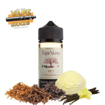 VCT RIPE VAPES 120ML: A 120ml bottle of the popular VCT e-liquid by Ripe Vapes.